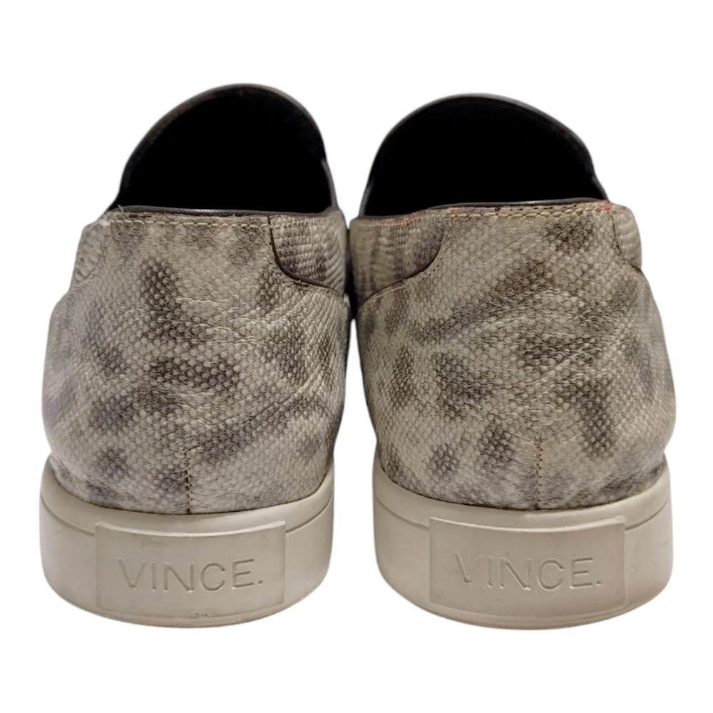 Vince Leather Snake Pattern Paeyre Point-Toe Skate Sneakers Women's Size 7